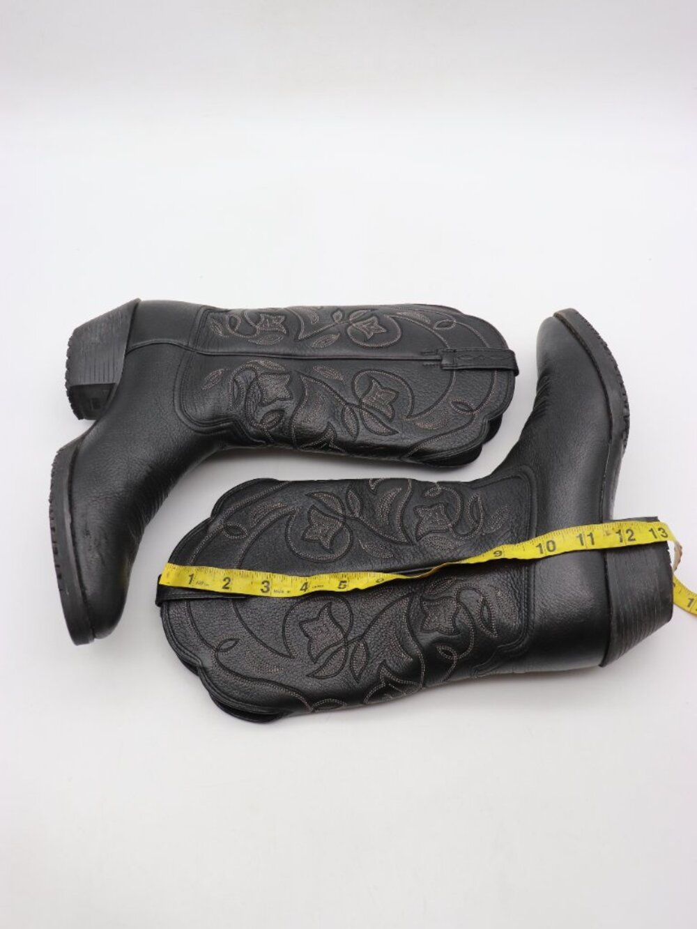 Ariat Heritage Women's Size 8 B Black Leather Western Equestrian Boots 10001037 - Picture 6 of 10